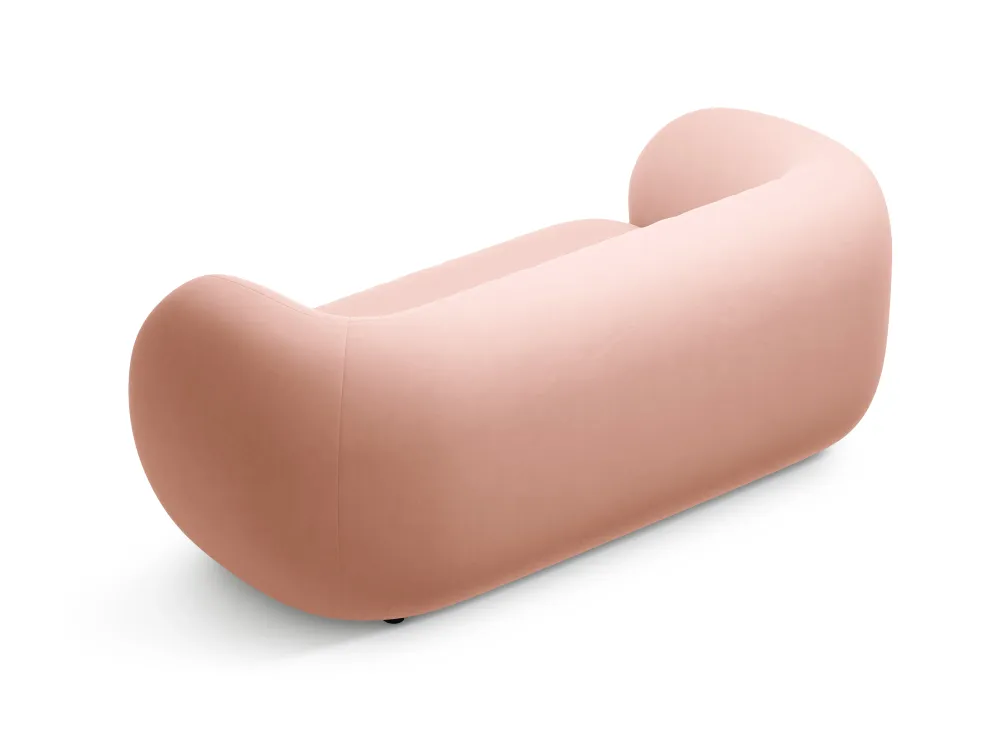 Sofa sametová 2-osobová KATE světle růžová