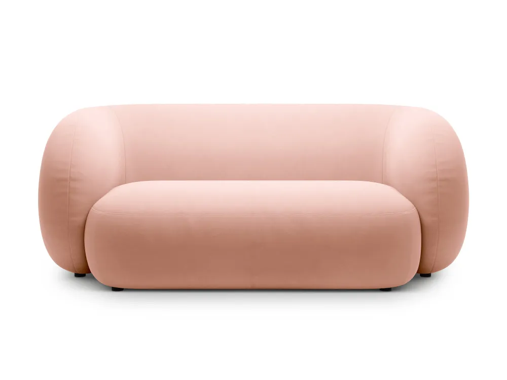 Sofa sametová 2-osobová KATE světle růžová