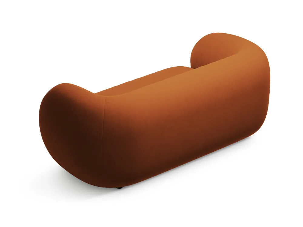 Sofa sametová 2-osobová KATE terakota