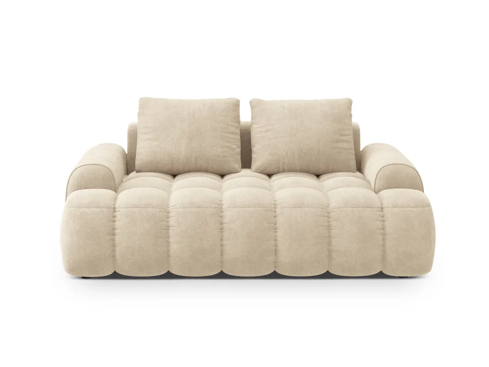 Sofa sametová 2-osobová LINZ světle béžová