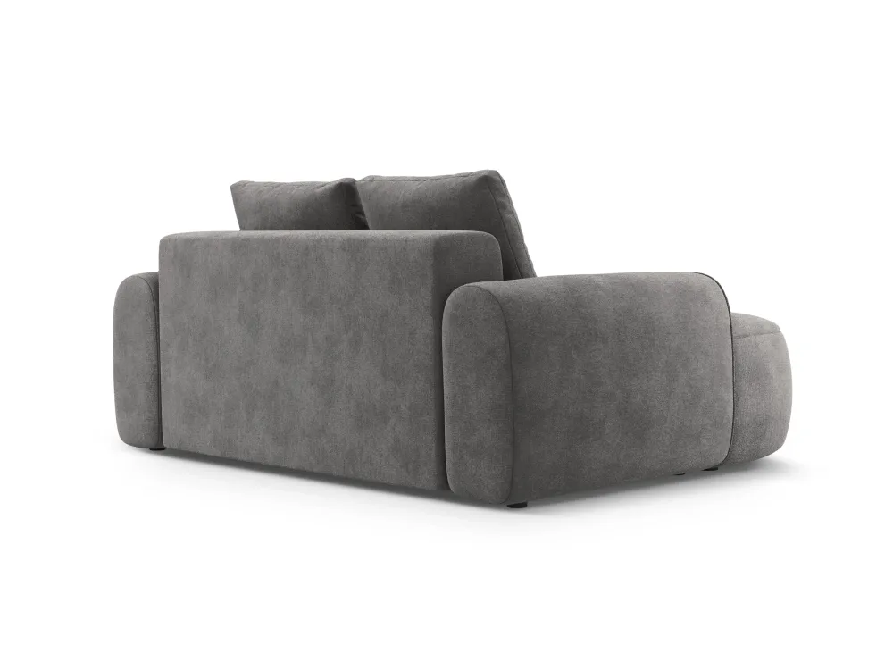 Sofa sametová 2-osobová LINZ tmavě šedá
