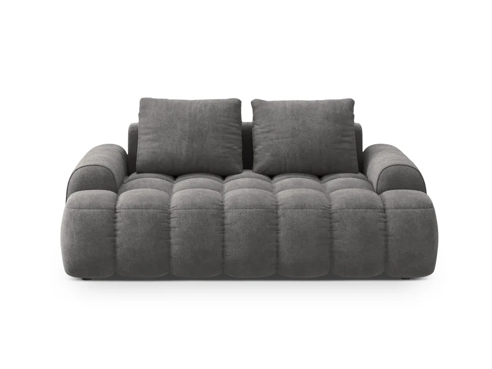Sofa sametová 2-osobová LINZ tmavě šedá