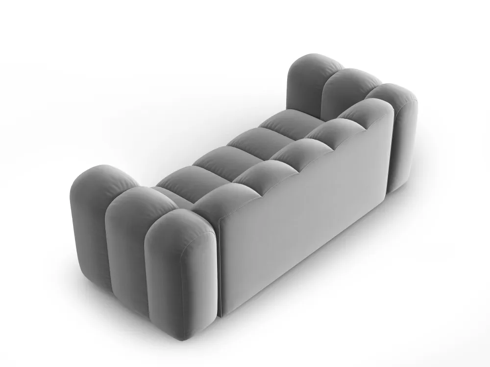 Sofa sametová 2-osobová LUPINE šedá