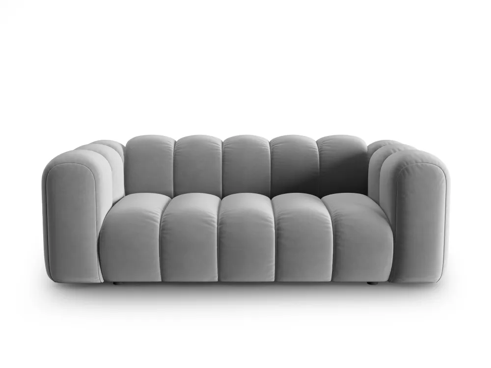Sofa sametová 2-osobová LUPINE šedá