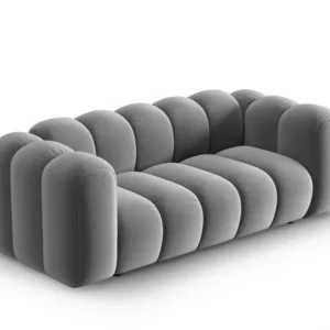 Sofa sametová 2-osobová LUPINE šedá