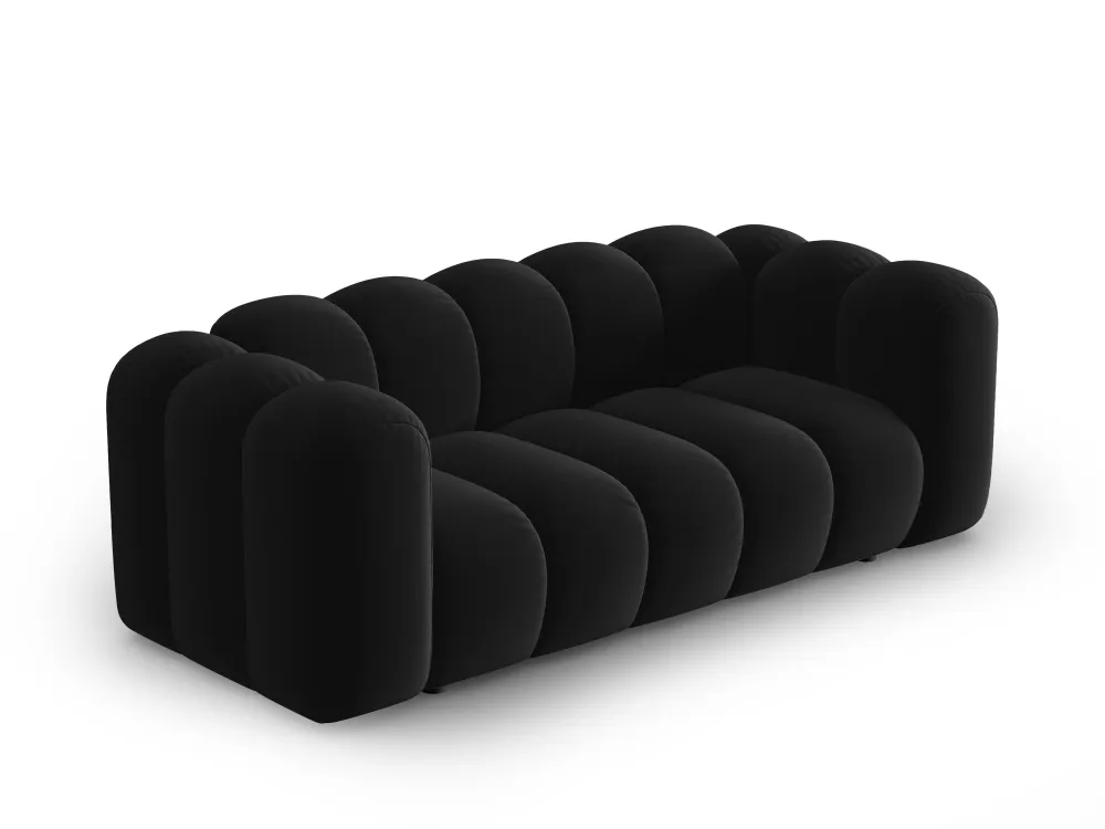 Sofa sametová 2-osobová LUPINE černá