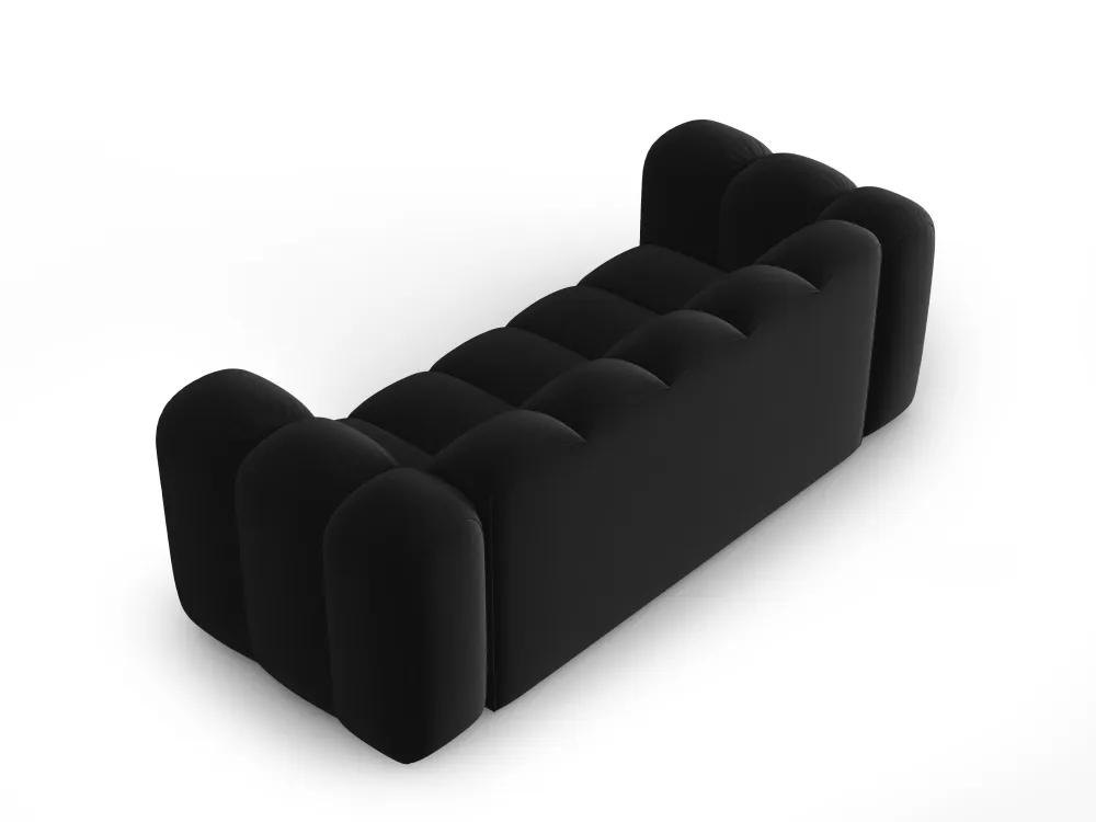 Sofa sametová 2-osobová LUPINE černá