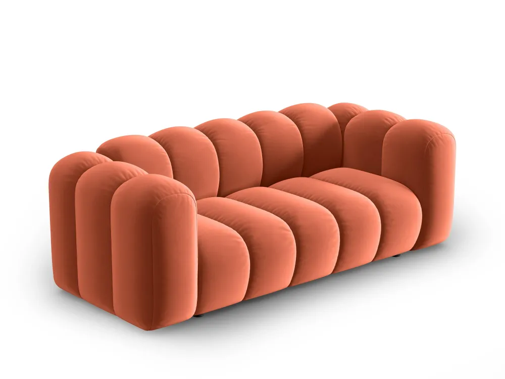 Sofa sametová 2-osobová LUPINE korálová