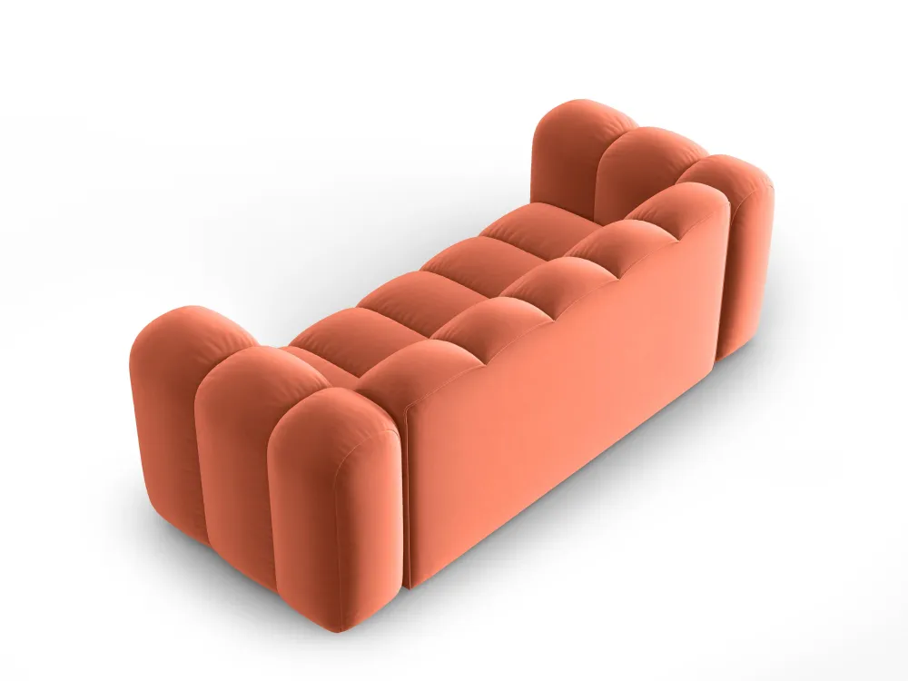 Sofa sametová 2-osobová LUPINE korálová