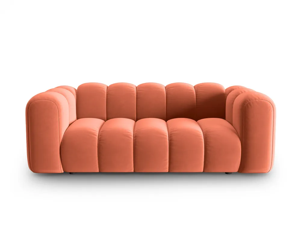Sofa sametová 2-osobová LUPINE korálová