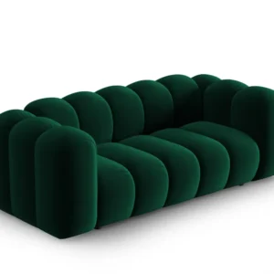 Sofa sametová 2-osobová LUPINE lahvově zelená