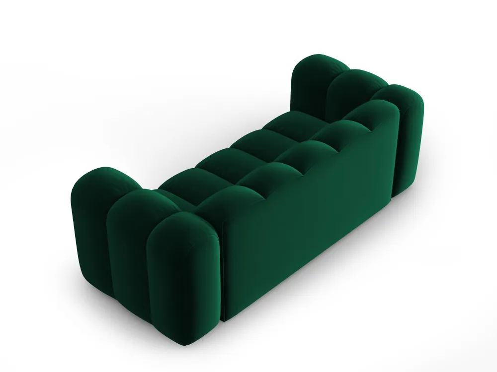 Sofa sametová 2-osobová LUPINE lahvově zelená