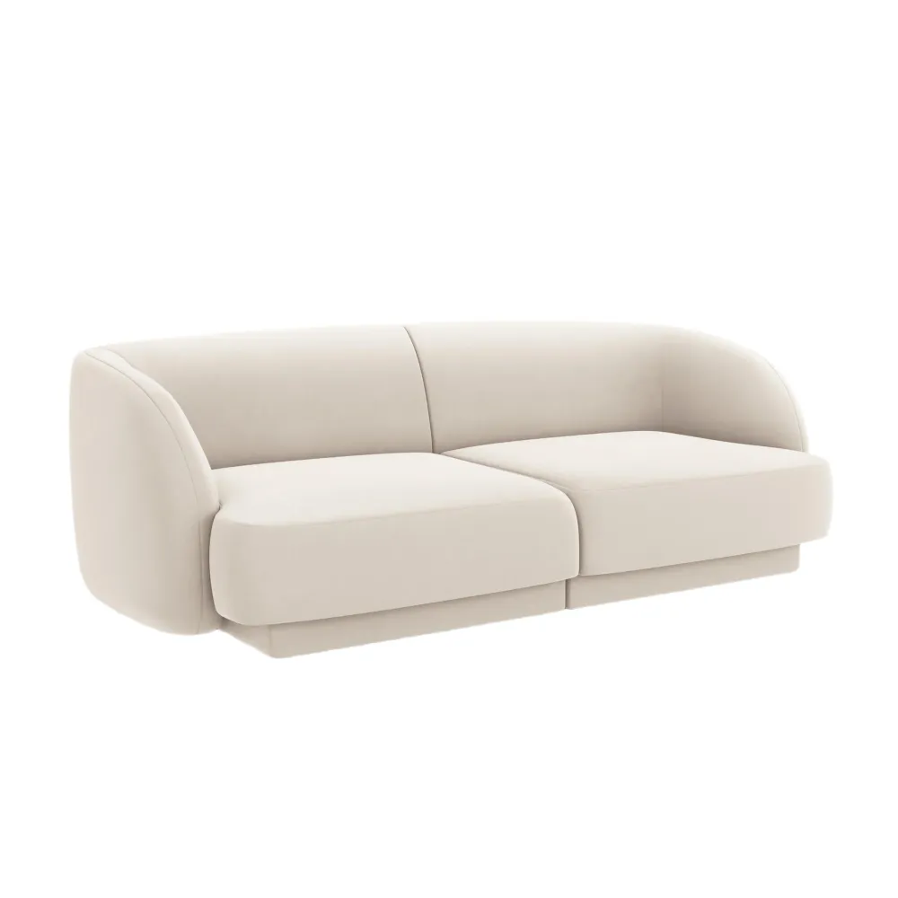 Sofa sametová 2-osobová MILEY béžová
