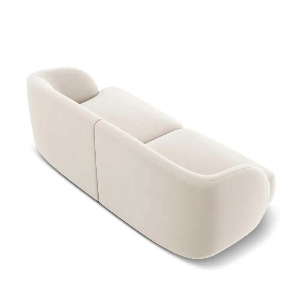 Sofa sametová 2-osobová MILEY béžová