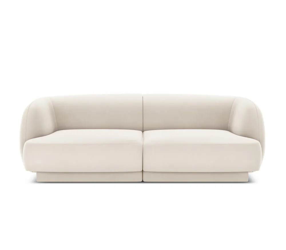 Sofa sametová 2-osobová MILEY béžová
