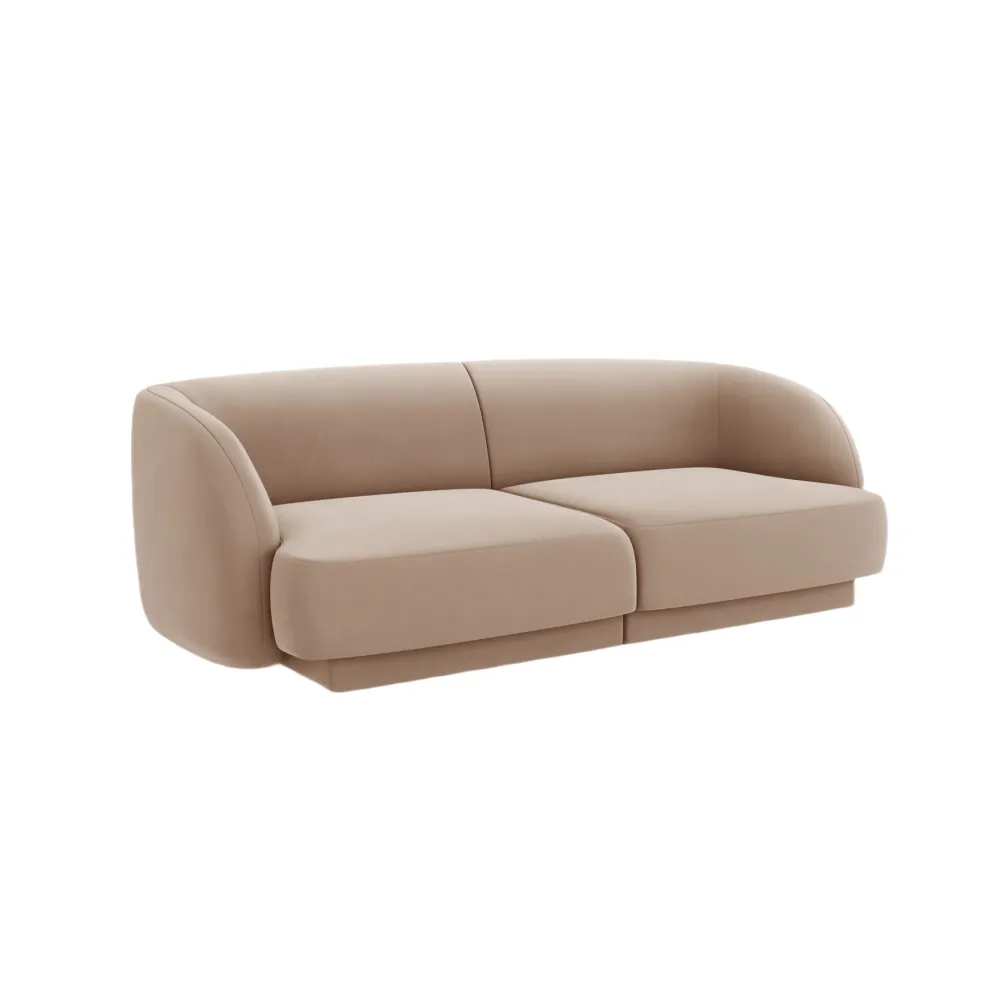 Sofa sametová 2-osobová MILEY cappuccino