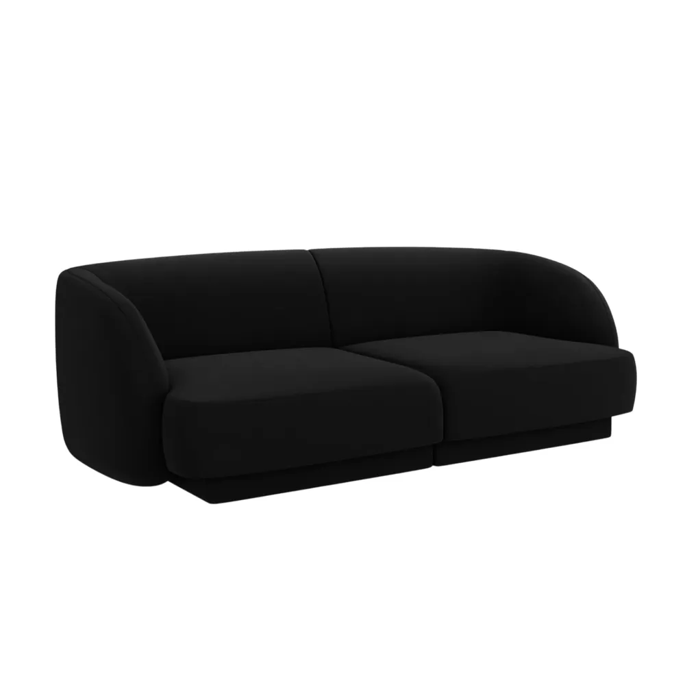 Sofa sametová 2-osobová MILEY černá