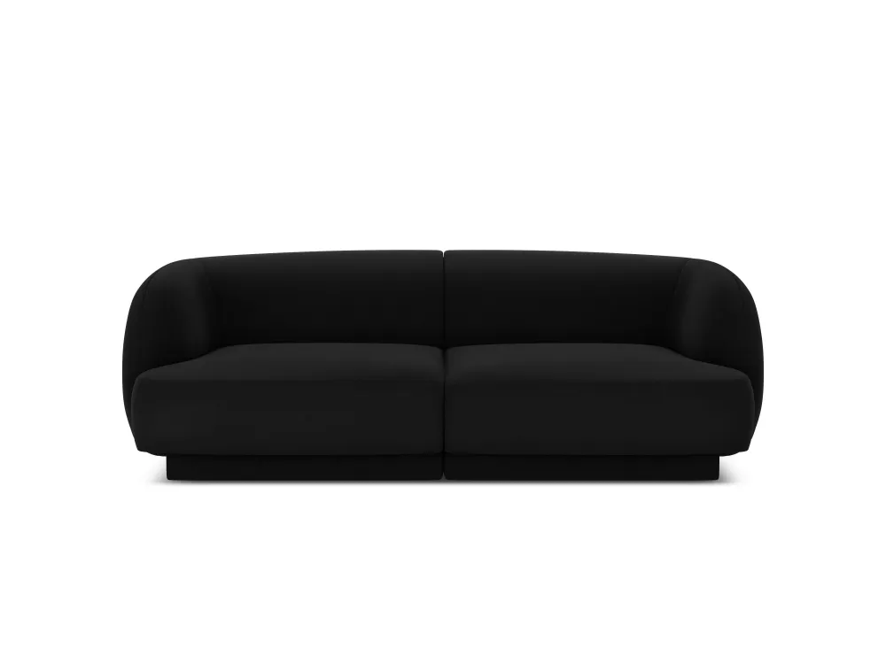 Sofa sametová 2-osobová MILEY černá