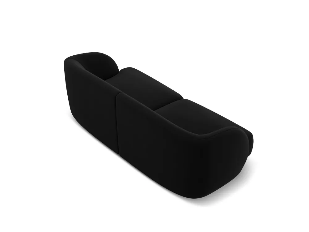 Sofa sametová 2-osobová MILEY černá