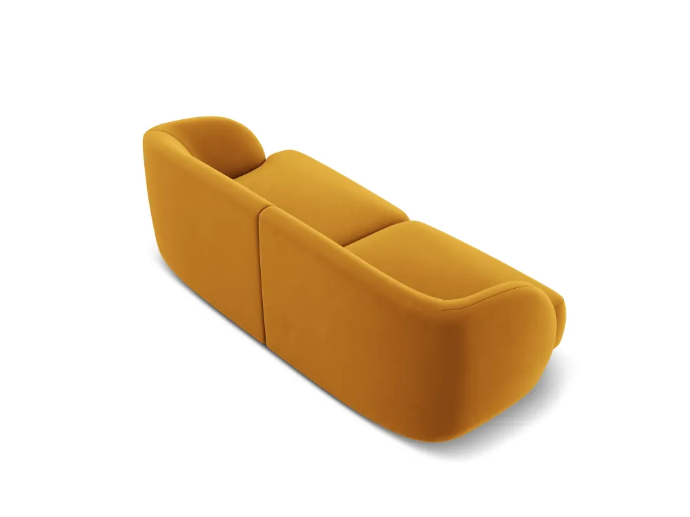 Sofa sametová 2-osobová MILEY žlutá