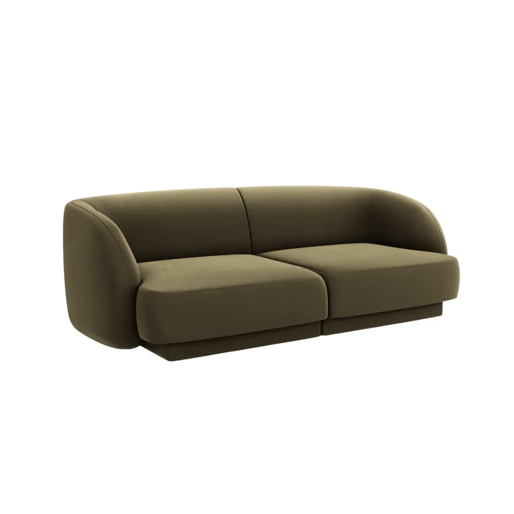 Sofa sametová 2-osobová MILEY zelená