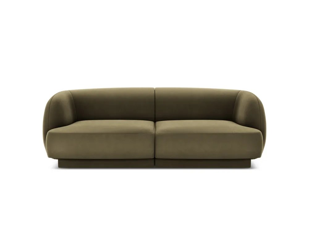 Sofa sametová 2-osobová MILEY zelená