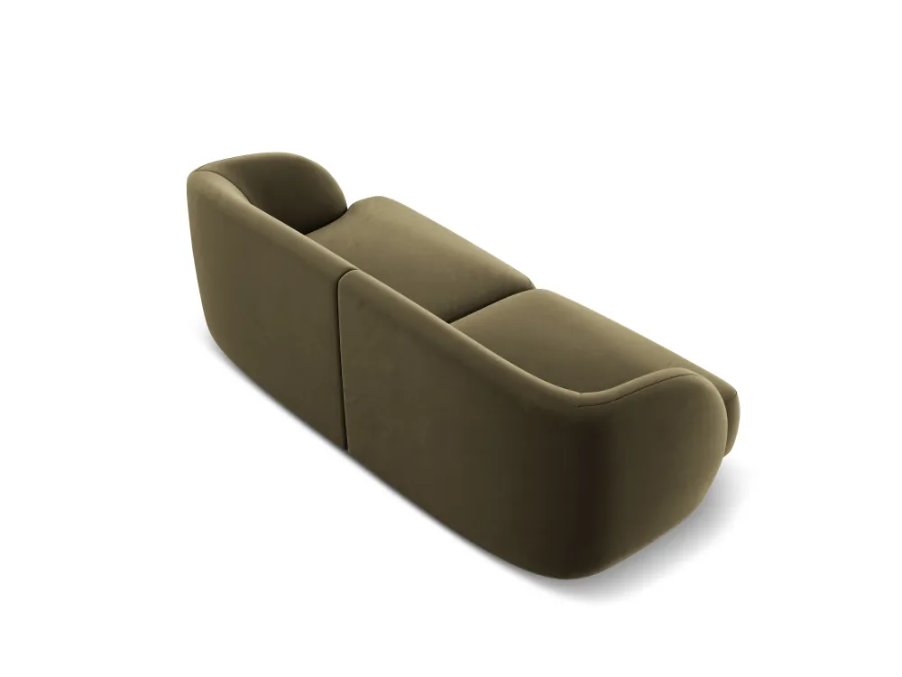 Sofa sametová 2-osobová MILEY zelená