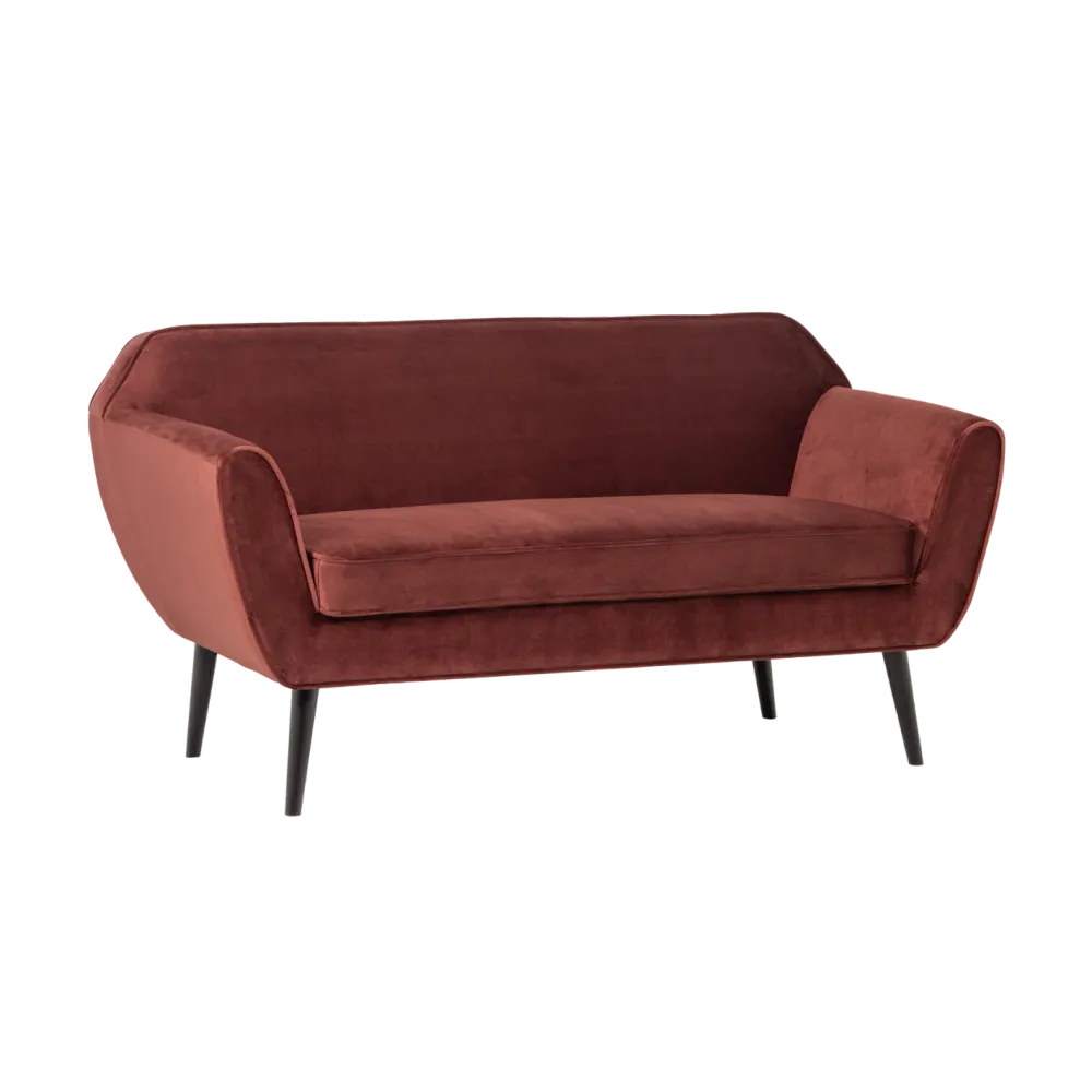 Sofa sametová 2-osobová ROCCO burgundová