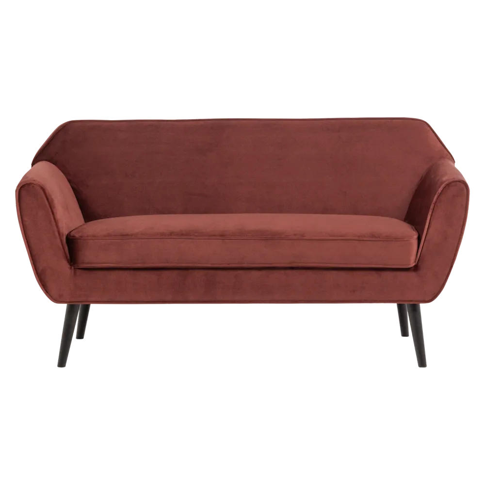 Sofa sametová 2-osobová ROCCO burgundová