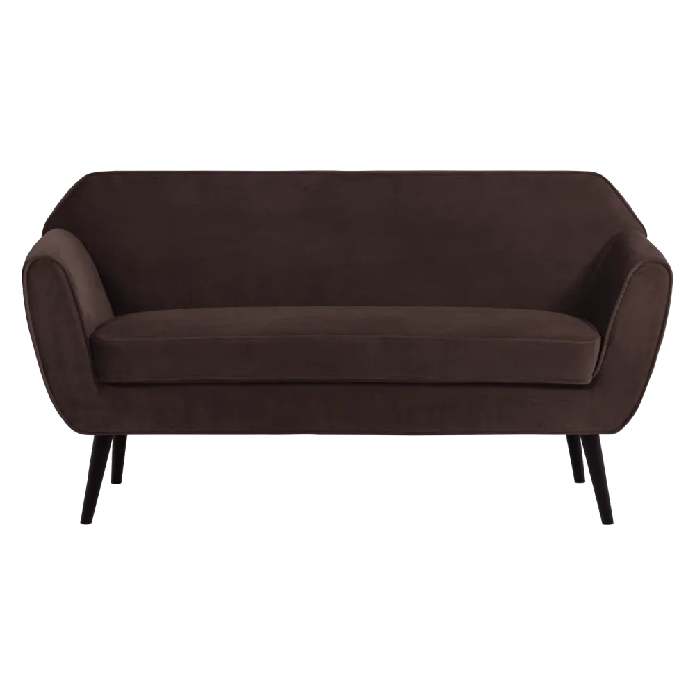 Sofa sametová 2-osobová ROCCO hnědá