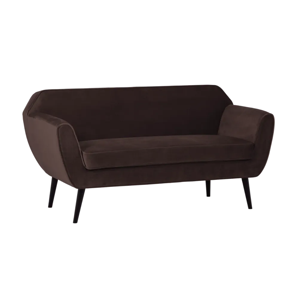Sofa sametová 2-osobová ROCCO hnědá