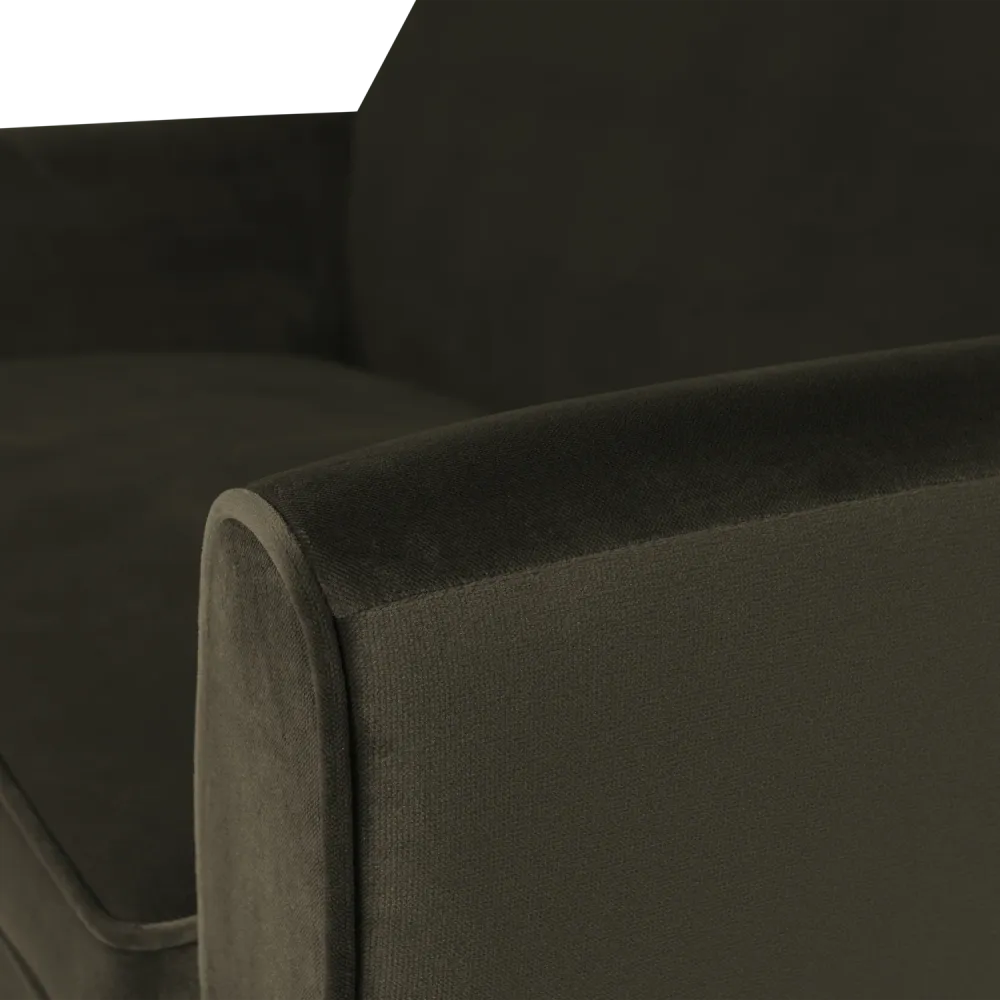 Sofa sametová 2-osobová ROCCO olivová