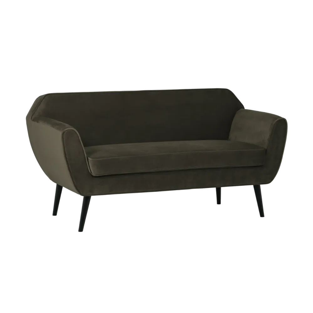 Sofa sametová 2-osobová ROCCO olivová