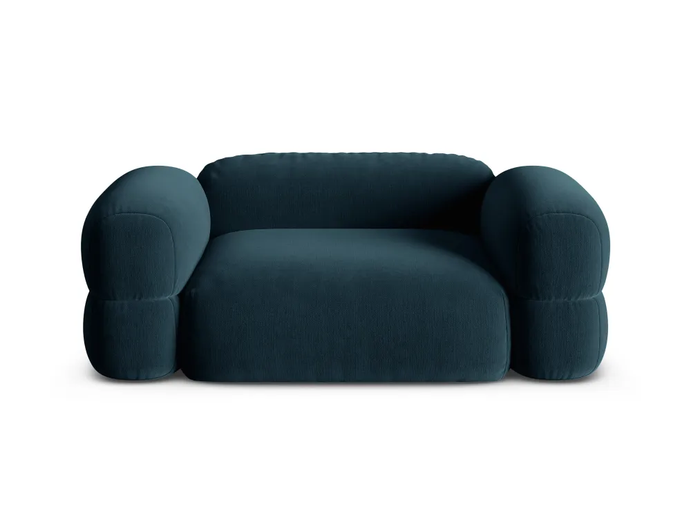 Sofa sametová 2-osobová ROGER modrá petrol