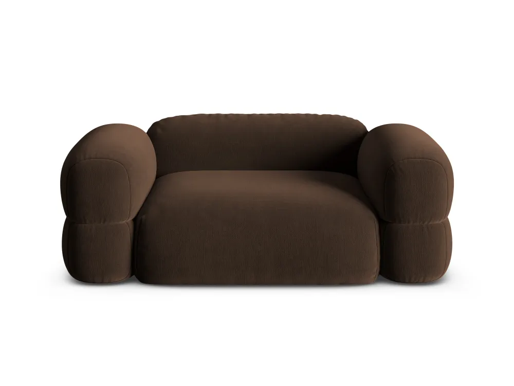 Sofa sametová 2-osobová ROGER čokoládová