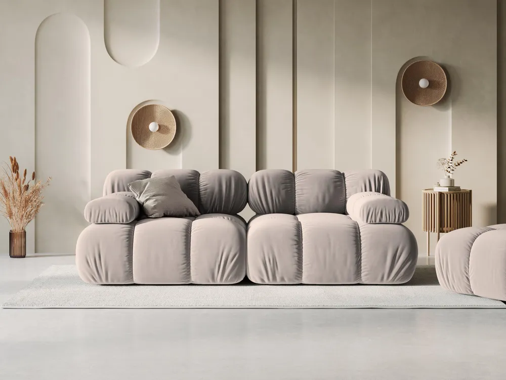Sofa sametová 2-osobová TROPEA cappuccino