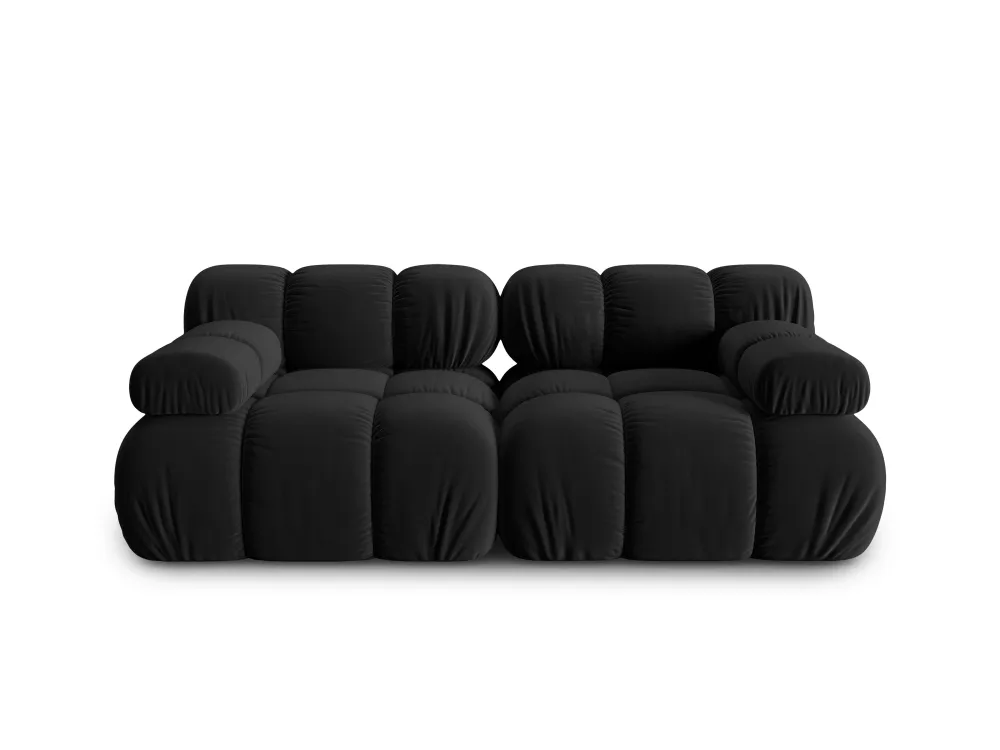 Sofa sametová 2-osobová TROPEA černá