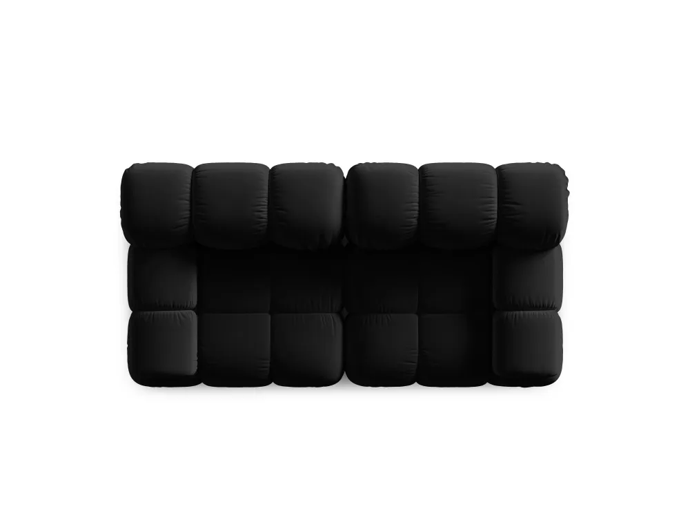 Sofa sametová 2-osobová TROPEA černá