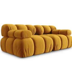 Sofa sametová 2-osobová TROPEA hořčicová