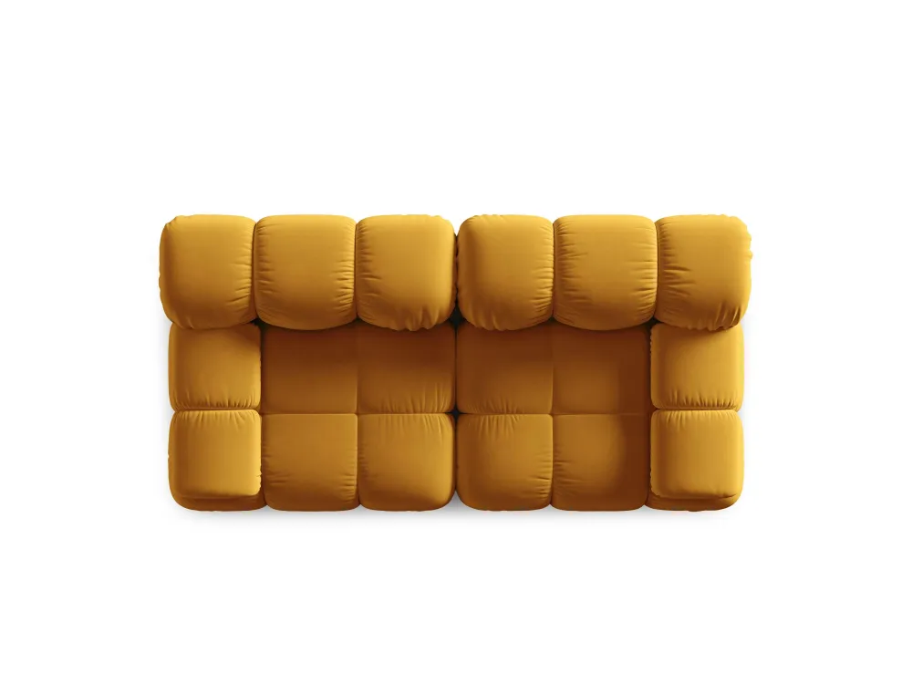 Sofa sametová 2-osobová TROPEA hořčicová