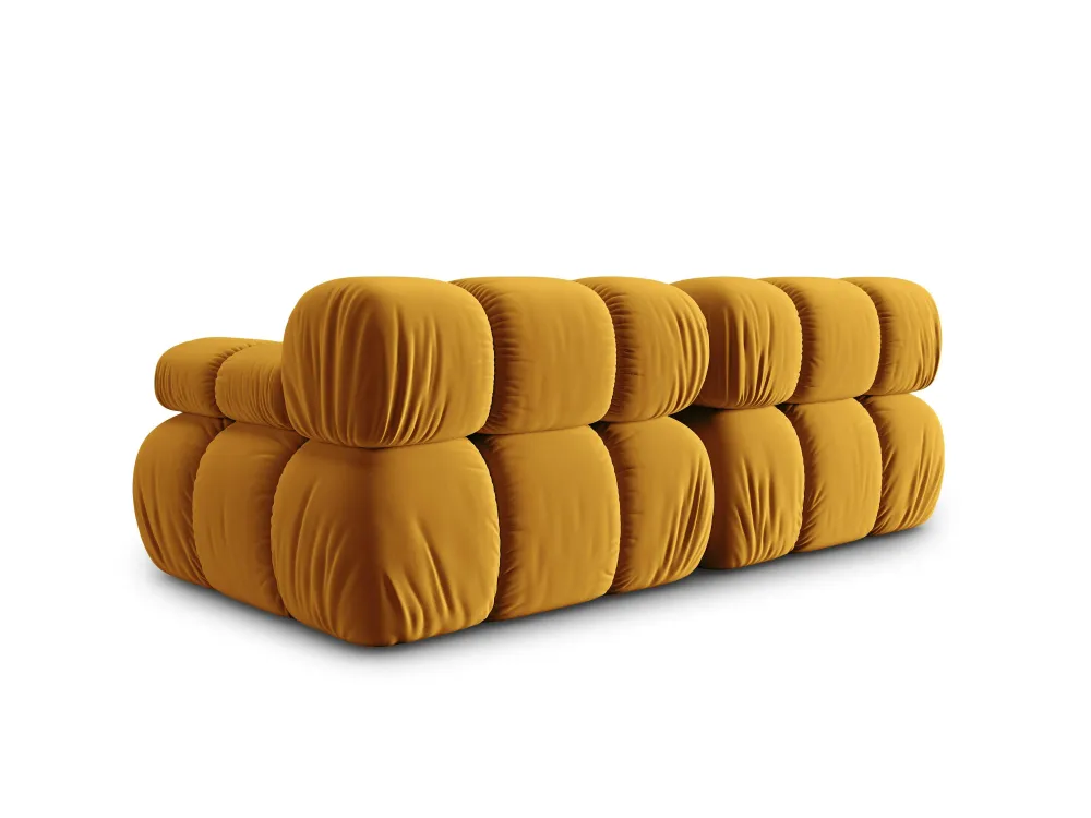 Sofa sametová 2-osobová TROPEA hořčicová