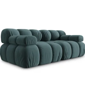 Sofa sametová 2-osobová TROPEA petrol