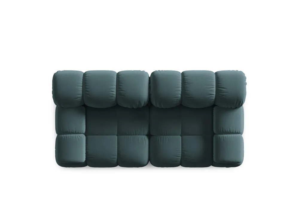 Sofa sametová 2-osobová TROPEA petrol