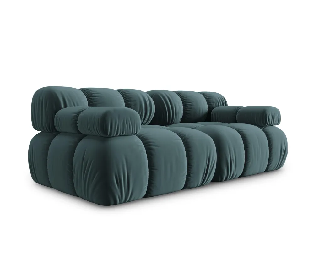 Sofa sametová 2-osobová TROPEA petrol