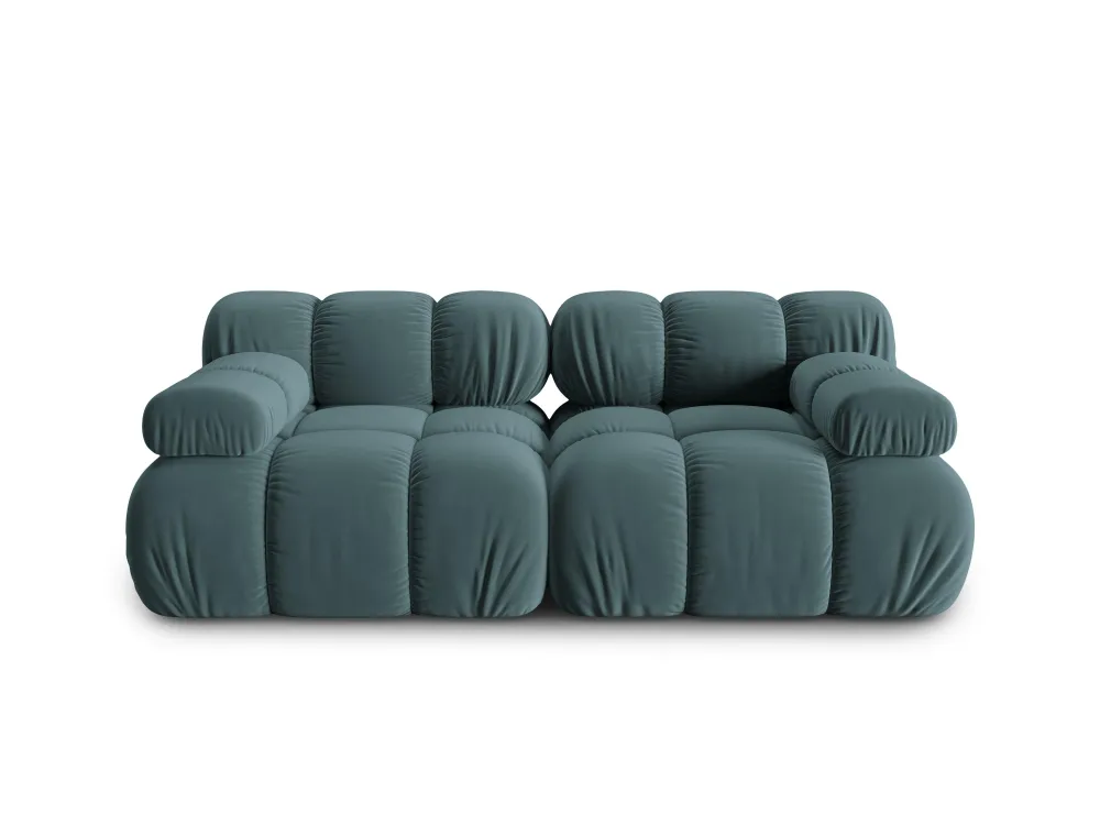 Sofa sametová 2-osobová TROPEA petrol