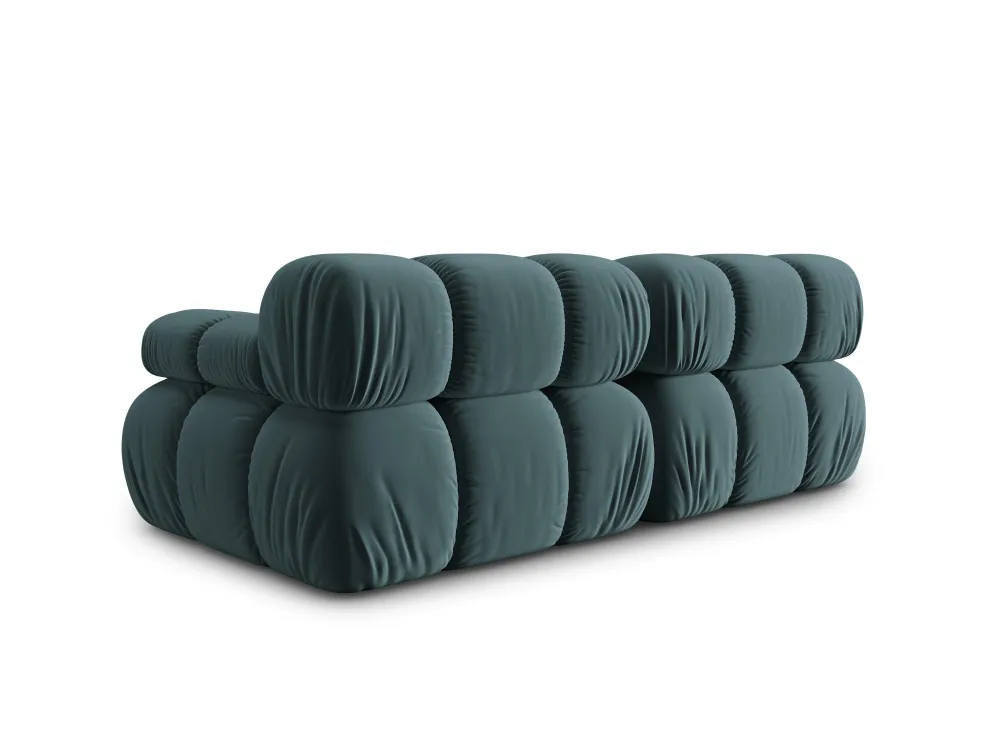 Sofa sametová 2-osobová TROPEA petrol