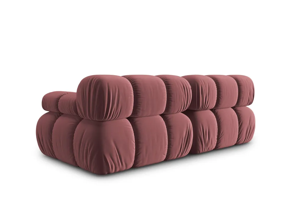 Sofa sametová 2-osobová TROPEA růžová