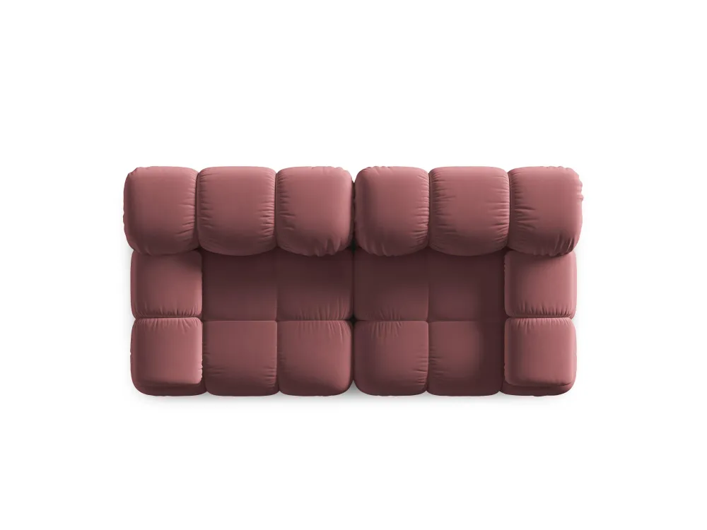Sofa sametová 2-osobová TROPEA růžová