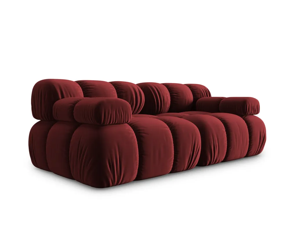 Sofa sametová 2-osobová TROPEA rubínová