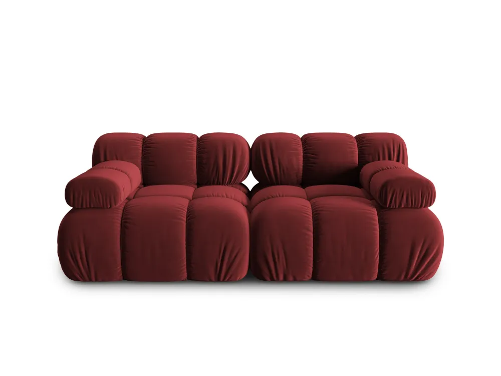 Sofa sametová 2-osobová TROPEA rubínová